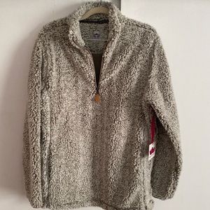 NWT Katydid Sherpa Quarter-Zip Pullover